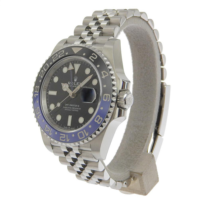 ROLEX(ロレックス)の【本物保証】 箱・保付 新品同様 ロレックス ROLEX GMTマスター2 II 腕時計 バッドマン ジュビリーブレス 黒 青 126710BLNR ランダム番 メンズの時計(腕時計(アナログ))の商品写真