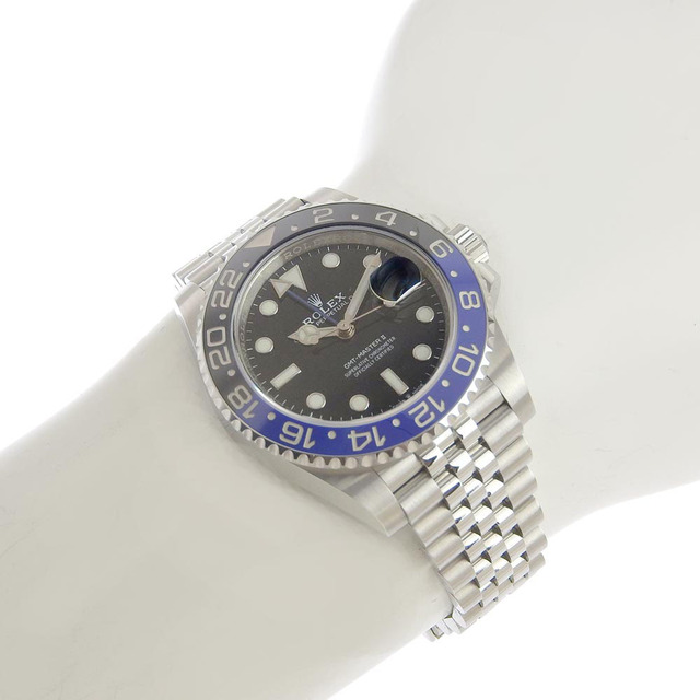 ROLEX(ロレックス)の【本物保証】 箱・保付 新品同様 ロレックス ROLEX GMTマスター2 II 腕時計 バッドマン ジュビリーブレス 黒 青 126710BLNR ランダム番 メンズの時計(腕時計(アナログ))の商品写真