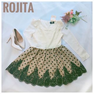 ロジータ(ROJITA)の【新品未使用】ロジータ ROJITA ドット 水玉 シアー ワンピース 地雷(ミニワンピース)