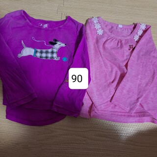 ベビーギャップ(babyGAP)の長袖　Tシャツ　90(Tシャツ/カットソー)