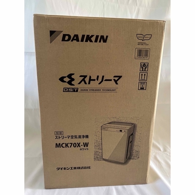 DAIKIN(ダイキン)のDAIKIN 加湿ストリーマ空気清浄機 MCK70X-W 新品未使用 ホワイト スマホ/家電/カメラの生活家電(空気清浄器)の商品写真