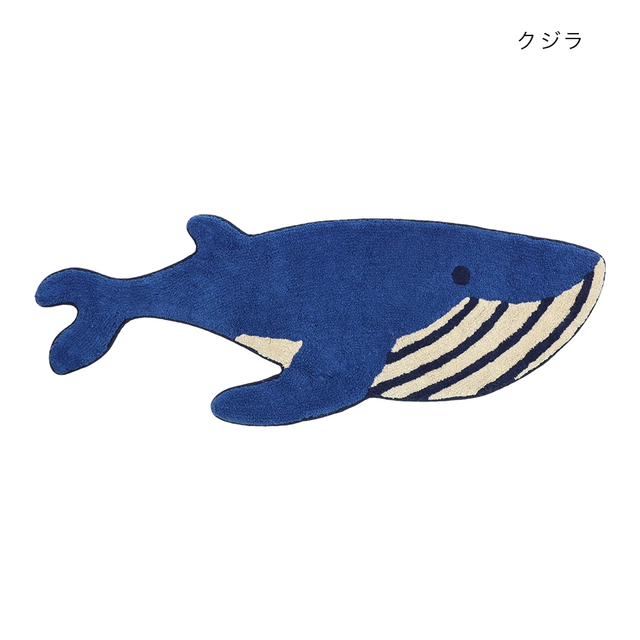 海洋生物キッチンマット　くじら　シャチ　イルカ　鯨　鯱　クジラ　120cm 3
