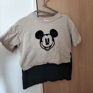 ブランシェス(Branshes)のミッキーマウス 重ね着風トップス(Tシャツ/カットソー)