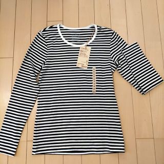 ムジルシリョウヒン(MUJI (無印良品))の無印良品 長袖 黒ボーダー Tシャツ S(Tシャツ(長袖/七分))