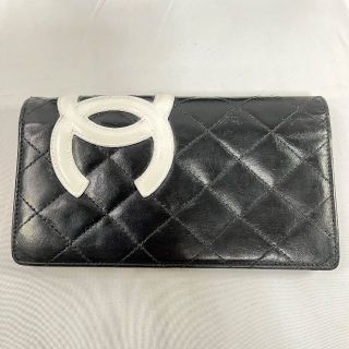 2個以上購入で送料無料 CHANELシャネル カンボンライン 二つ折り財布
