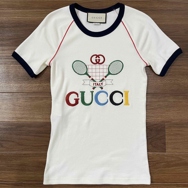 GUCCI テニス　刺繍Tシャツ | フリマアプリ ラクマ