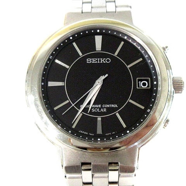 SEIKO - セイコー 腕時計 ブライツ 電波ソーラー アナログ 黒文字盤 ...