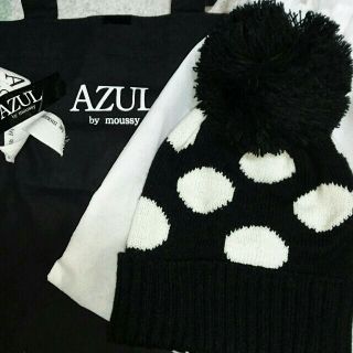 アズールバイマウジー(AZUL by moussy)のフリフリさん専用アズール子供用ニット帽子(帽子)