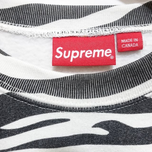 SUPREME 22aw Box Logo Crew Neck Zebra |