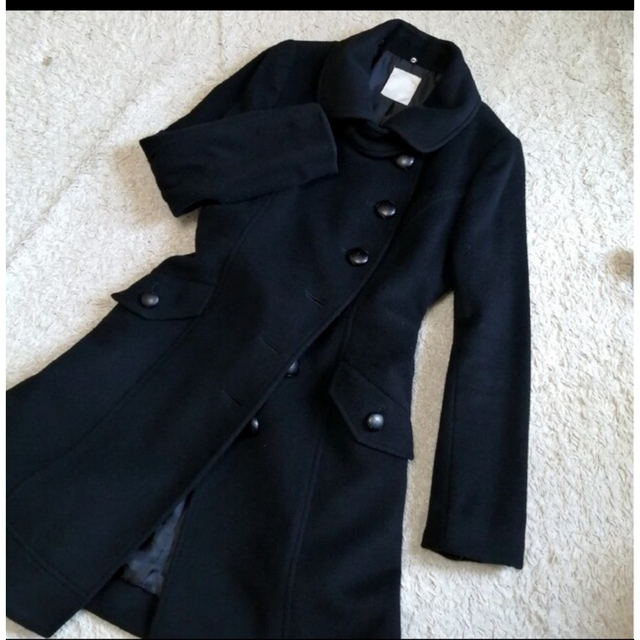 l'armoire de luxe ジャケット　38（M）黒　ノーカラー　七分袖