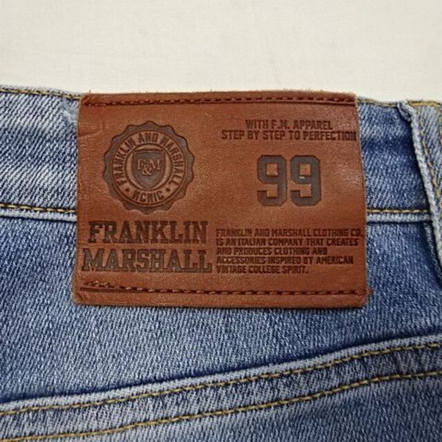 FRANKLIN&MARSHALL(フランクリンアンドマーシャル)のフランクリンマーシャル☆ダメージ加工スリムストレート☆29☆ウェスト約78cm メンズのパンツ(デニム/ジーンズ)の商品写真