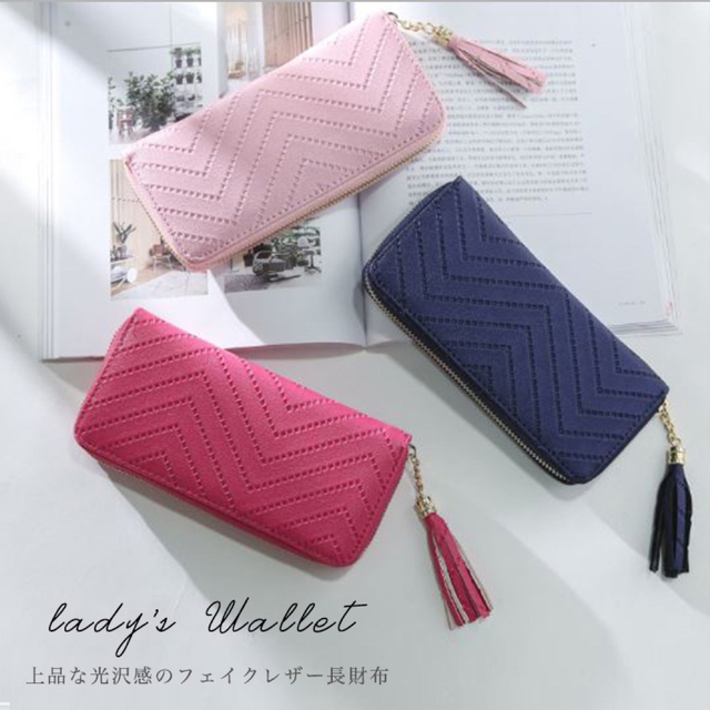 お洒落 財布 フェイクレザー ゴールド金具 Wallet 送料込み