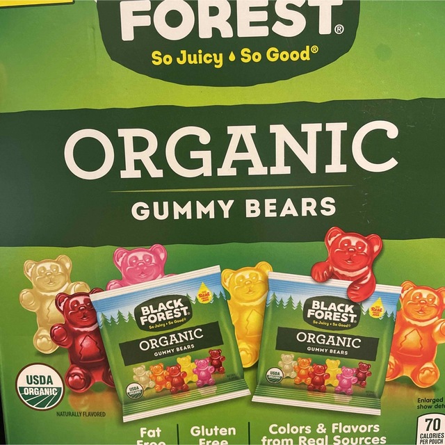 BLACK FOREST ORGANIC GUMMY BEARS  20パック 食品/飲料/酒の食品(菓子/デザート)の商品写真