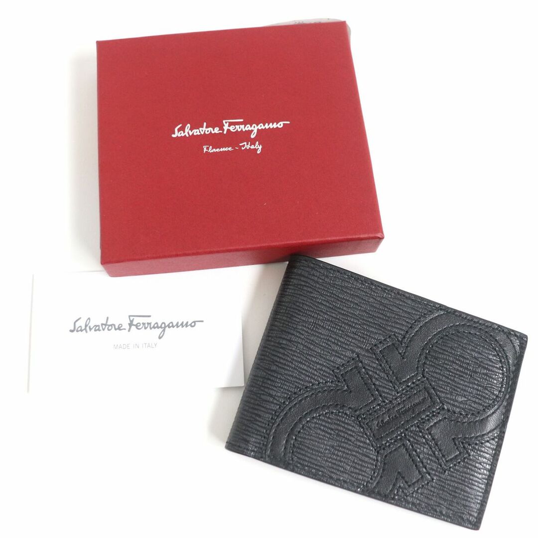 極美品】Ferragamo フェラガモ レザー 折財布 札入れ