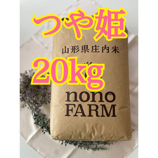 山形　20kg　つや姫　米/穀物　特別栽培米　令和4年産