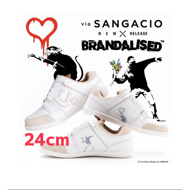 via SANGACIO×BRANDALISED　バンクシー スニーカー