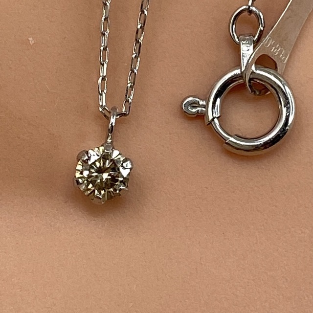 pt900 pt850 天然ダイヤモンド 0.1ct ネックレス 激安価格 9176円