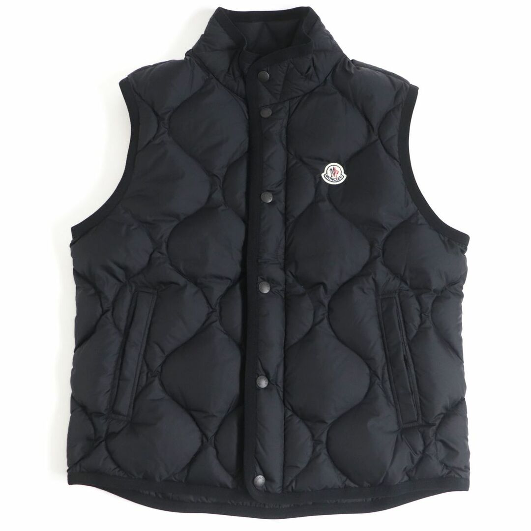 美品□2017年製 MONCLER/モンクレール CANUT GILET ロゴワッペン ダブルジップ キルティング ダウンベスト/ジレ ブラック 5 正規品 メンズ　t06-st30323-534