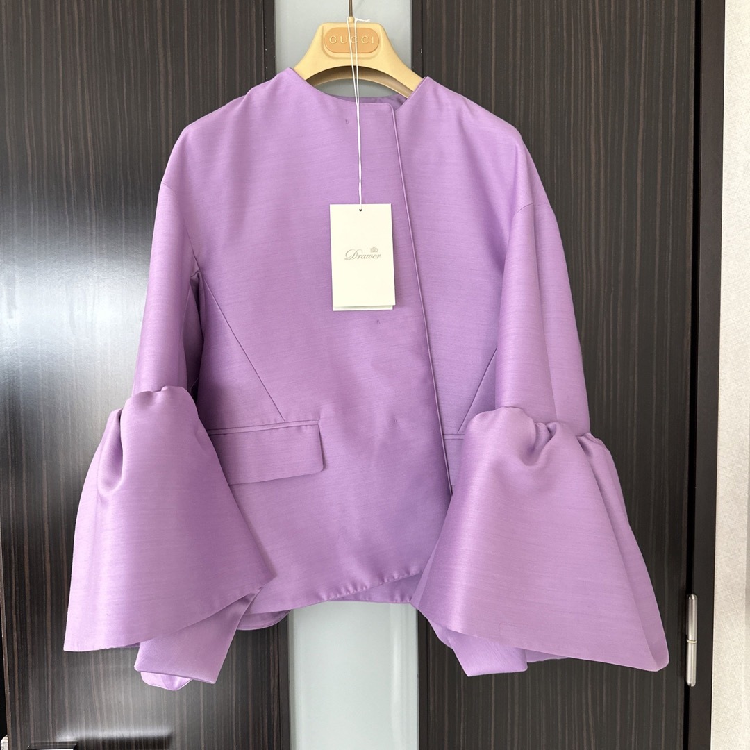 Drawer - 【美品】Drawer ドゥロワー ウールシルク フレアスリーブ