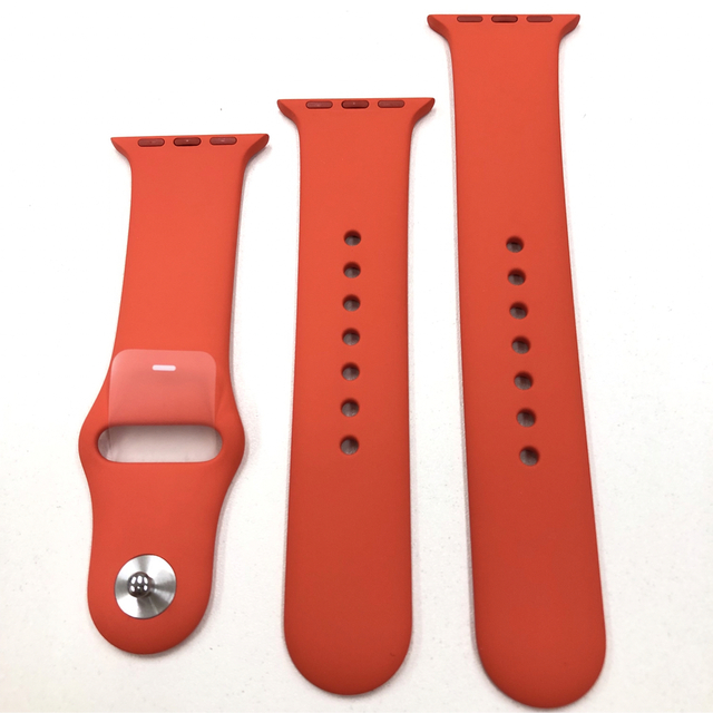Apple Watch(アップルウォッチ)のアップルウォッチ バンド オレンジ Apple 38/40/41mm対応 スマホ/家電/カメラのスマートフォン/携帯電話(その他)の商品写真
