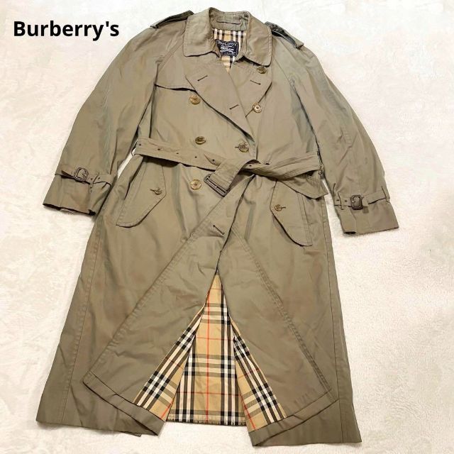 BURBERRY - バーバリー ベルト付き トレンチコート ベージュ コットン