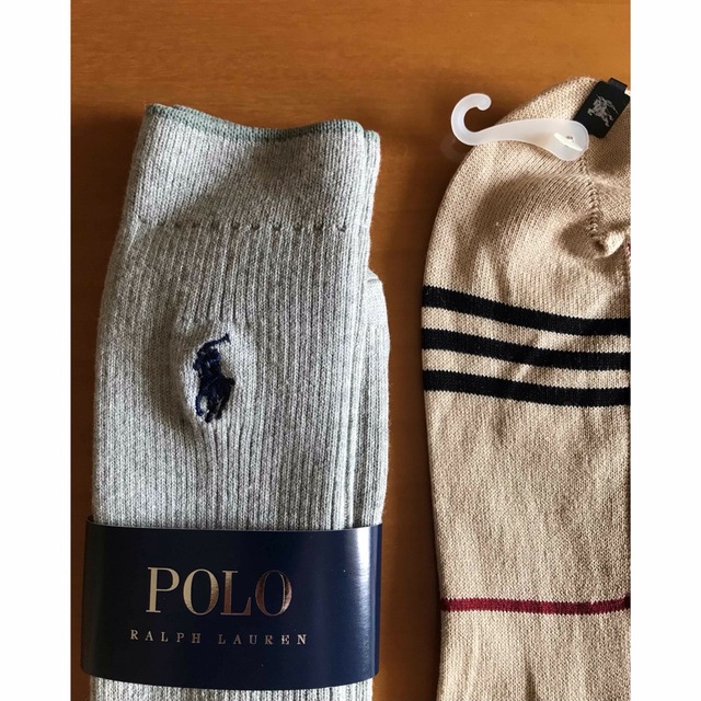 POLO RALPH LAUREN(ポロラルフローレン)のポロラルフローレン&バーバリー　靴下2セット　新品 メンズのレッグウェア(ソックス)の商品写真