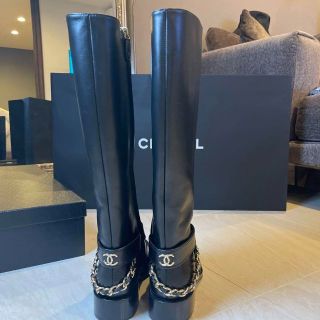 最新モデルが入荷♪ CHANEL オールレザーロングブーツ春秋冬 ブーツ