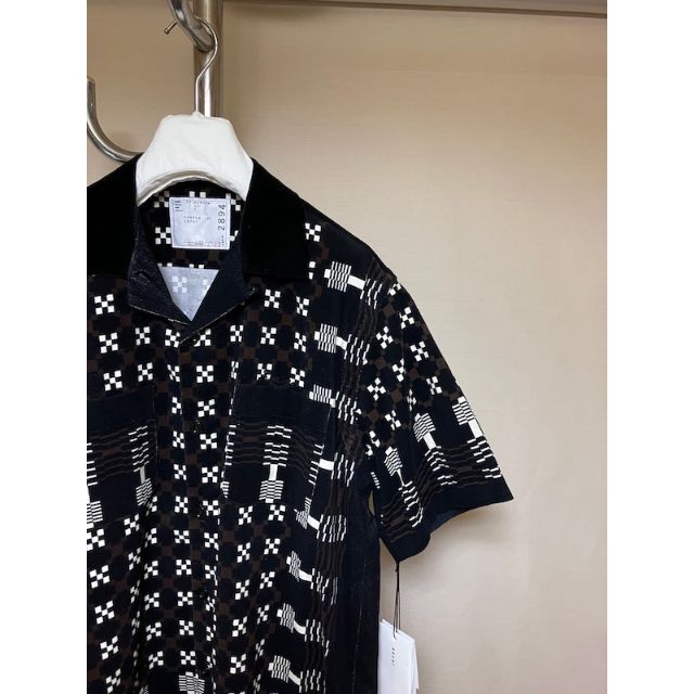 新品 22AW SACAI 異素材組み合わせ オープンカラーシャツ 4631 cinema.sk
