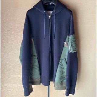 サカイ(sacai)のsacai  Sweat x MA-1 Hoodie サイズ4(パーカー)