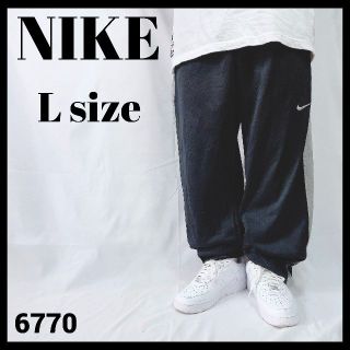 NIKE メンズ 極太シルエット ジャージ ポリパンツ 黒 XL ナイキ