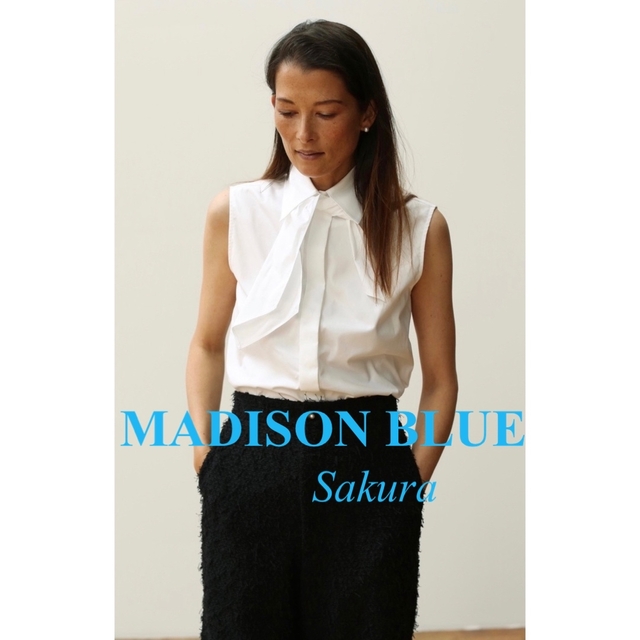 マディソンブルー  SLEEVELESS TIE BL L.OX