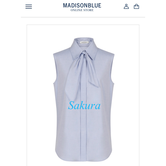 MADISONBLUE(マディソンブルー)のマディソンブルー  SLEEVELESS TIE BL L.OX レディースのトップス(シャツ/ブラウス(半袖/袖なし))の商品写真
