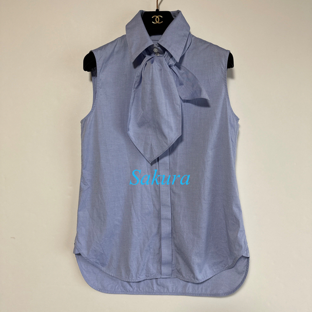 MADISONBLUE(マディソンブルー)のマディソンブルー  SLEEVELESS TIE BL L.OX レディースのトップス(シャツ/ブラウス(半袖/袖なし))の商品写真