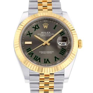 ロレックス(ROLEX)のロレックス デイトジャスト41 SS/K18YGイエローゴールド 126333 スレート文字盤(腕時計(アナログ))