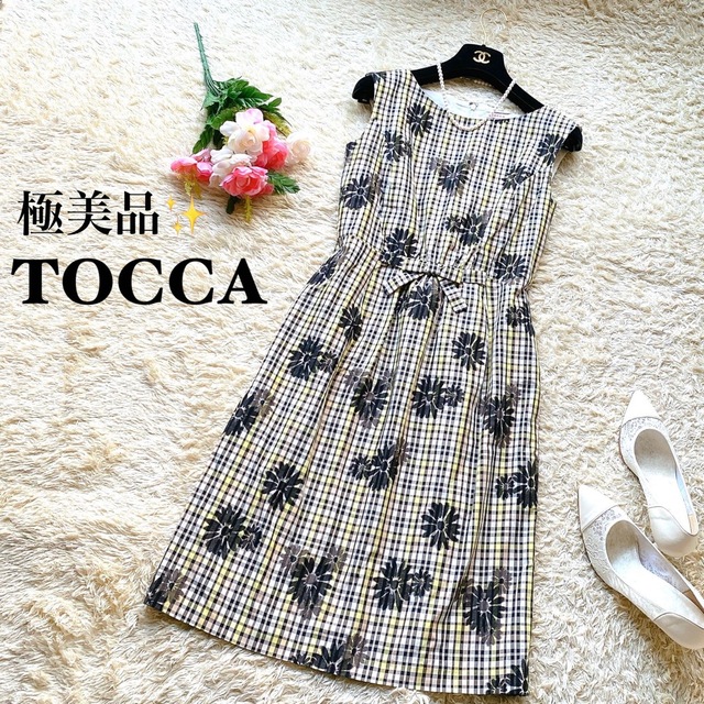 TOCCA チェック ワンピース - ひざ丈ワンピース