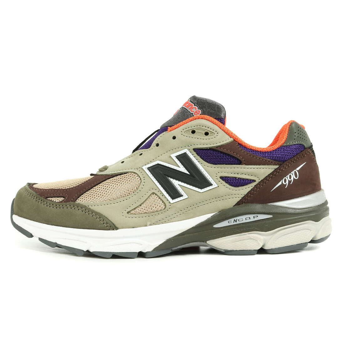 NEW BALANCE ニューバランス M990 BT3 MADE IN USA 23SS カーキ パープル ブラウン サイズ：US9.5 D  27.5cm スニーカー ブランド USA製 【メンズ】 | フリマアプリ ラクマ