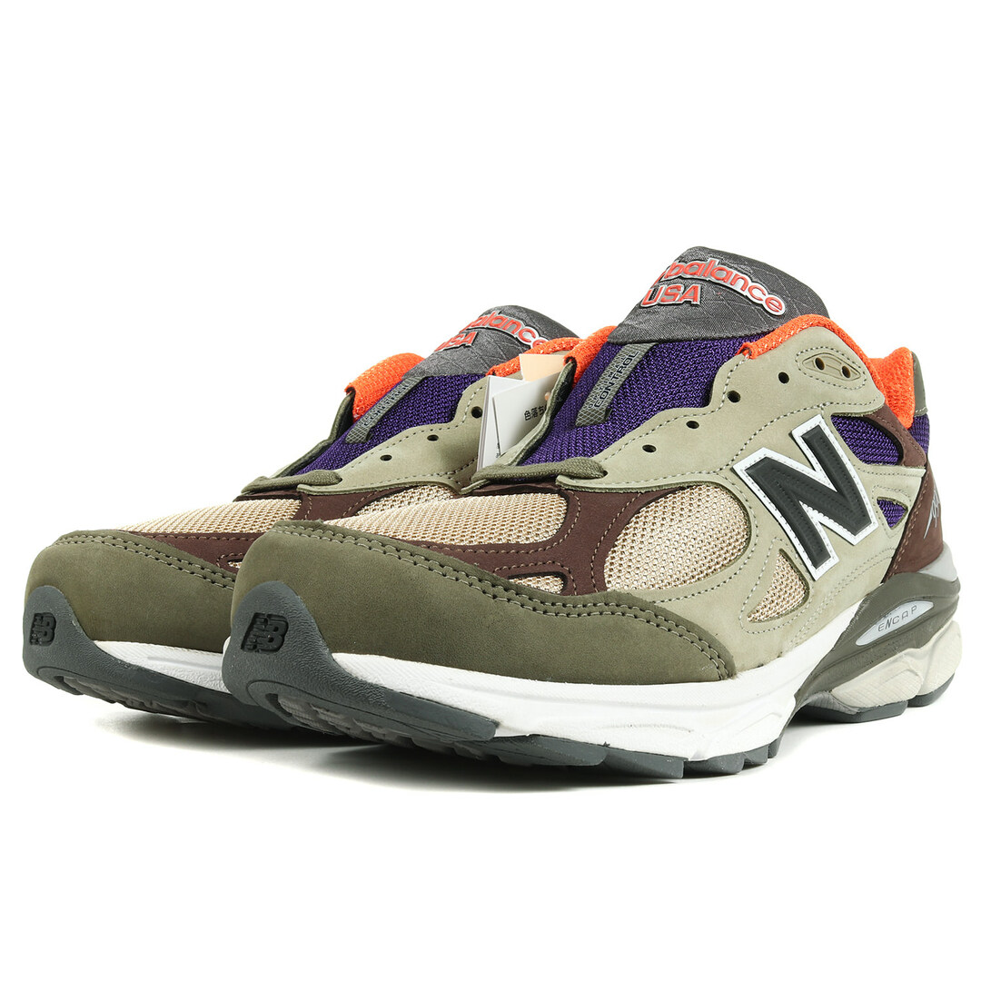 NEW BALANCE ニューバランス M990 BT3 MADE IN USA 23SS カーキ パープル ブラウン サイズ：US9.5 D  27.5cm スニーカー ブランド USA製 【メンズ】