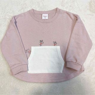 プティマイン(petit main)のねずみくんのチョッキ 裏毛トレーナー(Tシャツ/カットソー)