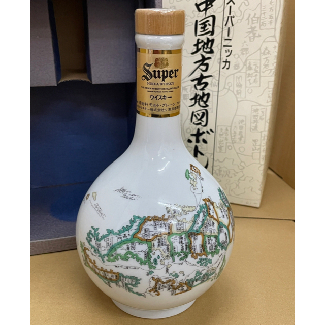 F5 ニッカウヰスキー スーパーニッカ 有田焼 中国地方古地図ボトル 未開栓 食品/飲料/酒の酒(ウイスキー)の商品写真