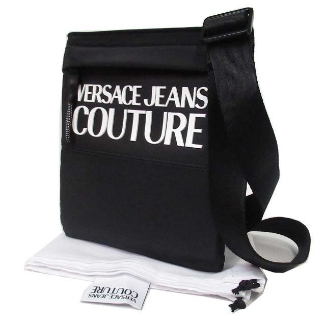 【新品】ヴェルサーチェ ジーンズ クチュール バッグ ショルダーバッグ VERSACE JEANS COUTURE ナイロン ショルダー ポシェット 斜め掛け 71YA4B93(ブラック) メンズ 3