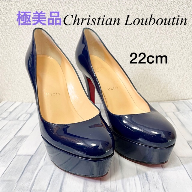 極美品 Christian Louboutin エナメル ハイヒール パンプス-