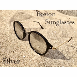 サングラス ボストン  メガネ 伊達メガネ UV400　紫外線カット　日焼け対策(サングラス/メガネ)