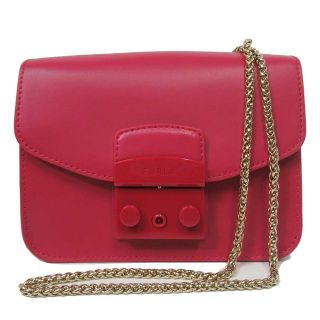 フルラ(Furla)の【新品】フルラ バッグ ショルダーバッグ FURLA メトロポリス チェーン ミニ クロスボディ ポシェット ミニバッグ 斜め掛け BATLEP0 VNC000 RUB00(レッド系)ブティック レディース(ショルダーバッグ)