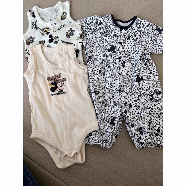 ミッキー 新生児 カバーオール ロンパース70 キッズ/ベビー/マタニティのベビー服(~85cm)(カバーオール)の商品写真