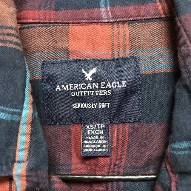 American Eagle(アメリカンイーグル)のアメリカンイーグル　シャツ　チェックシャツ　XS メンズのトップス(シャツ)の商品写真