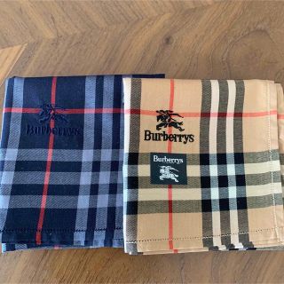 バーバリー(BURBERRY)のバーバリー　メンズ　ハンカチ　2枚①(ハンカチ/ポケットチーフ)