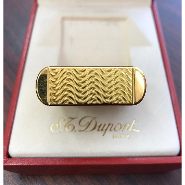 S.T. Dupont(エステーデュポン)の●S.T. DUPONT　デュポンライター　波柄　ゴールド　ウェーブ メンズのファッション小物(タバコグッズ)の商品写真