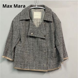 マックスマーラ(Max Mara)のエスマックスマーラ　ツイードジャケット　36 コート　ライダース　トレンチコート(トレンチコート)