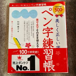 美しく正しい字が書けるペン字練習帳　値下げ中(趣味/スポーツ/実用)