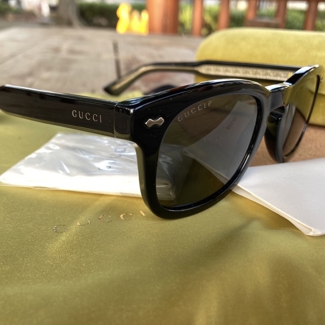 新品レア正規品 GUCCI グッチ サングラス アイウェア 完品 ブラック 銀